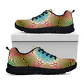 Psychedelic Kaleidoscope Print Black Running Shoes