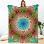 Psychedelic Kaleidoscope Print Blanket