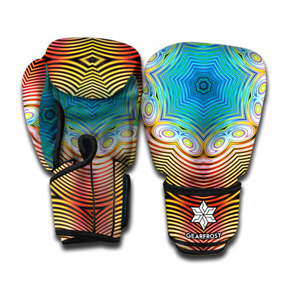 Psychedelic Kaleidoscope Print Boxing Gloves