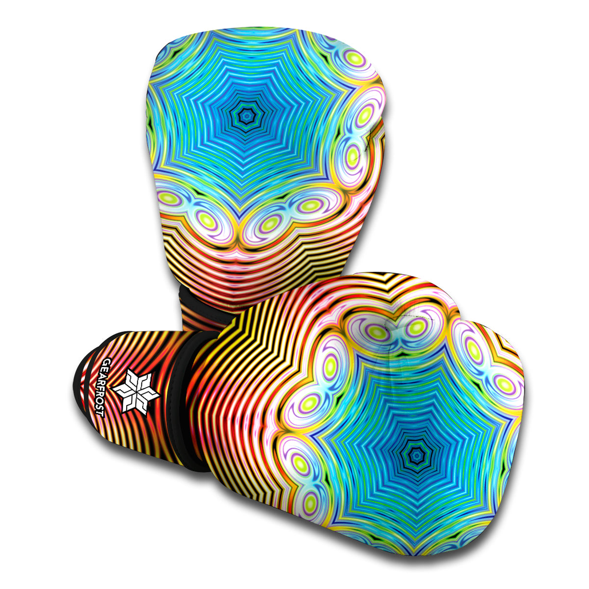 Psychedelic Kaleidoscope Print Boxing Gloves