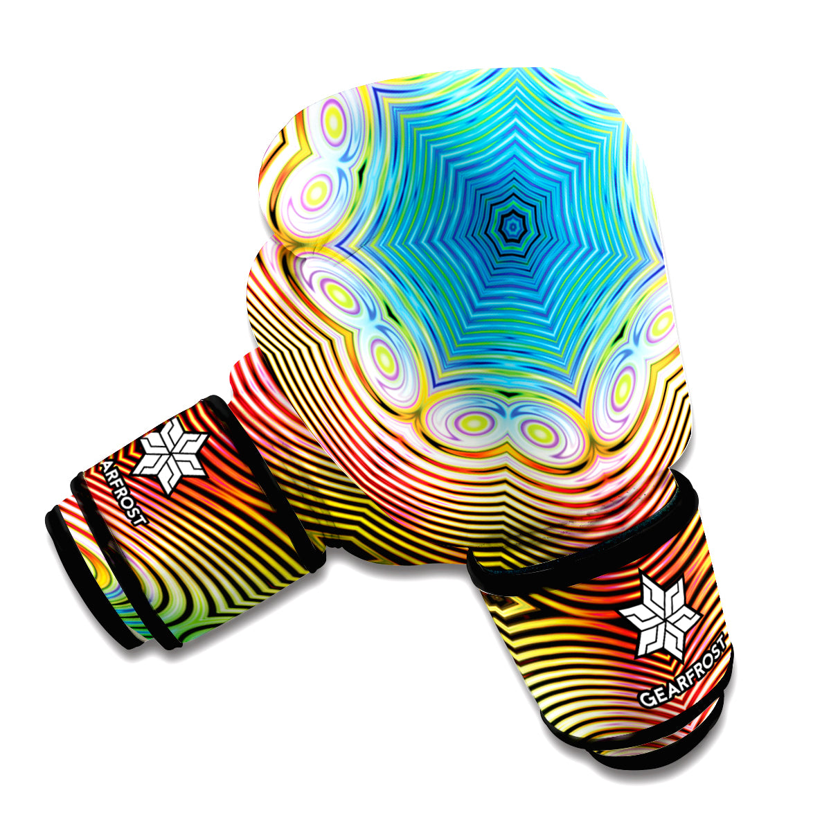 Psychedelic Kaleidoscope Print Boxing Gloves