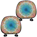 Psychedelic Kaleidoscope Print Car Headrest Covers