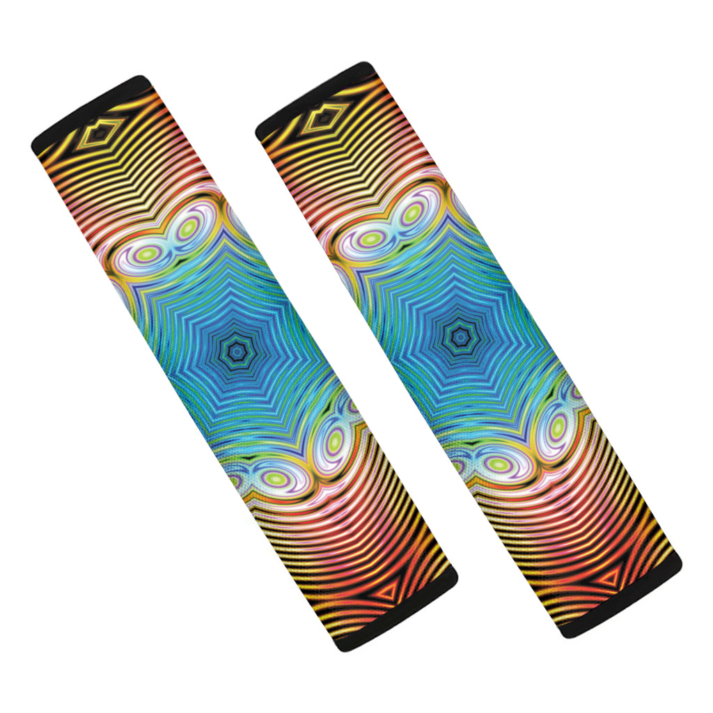 Psychedelic Kaleidoscope Print Car Seat Belt Covers