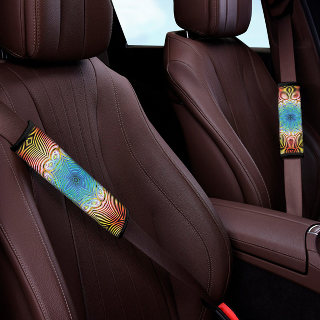Psychedelic Kaleidoscope Print Car Seat Belt Covers