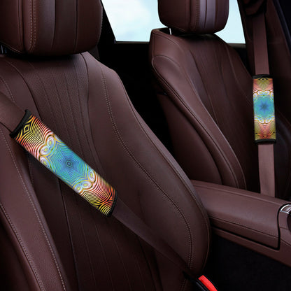 Psychedelic Kaleidoscope Print Car Seat Belt Covers