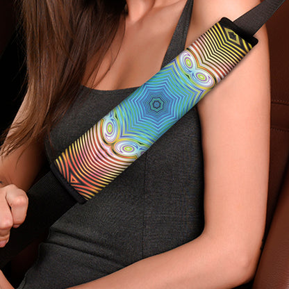 Psychedelic Kaleidoscope Print Car Seat Belt Covers