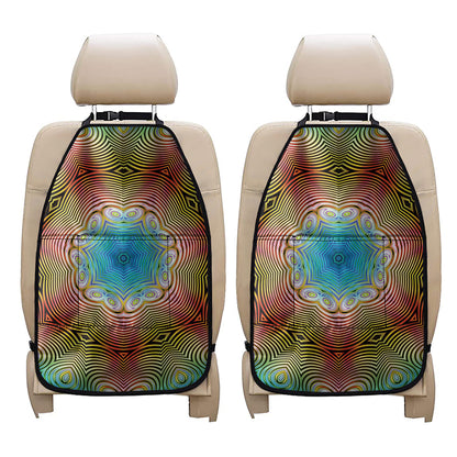Psychedelic Kaleidoscope Print Car Seat Organizers
