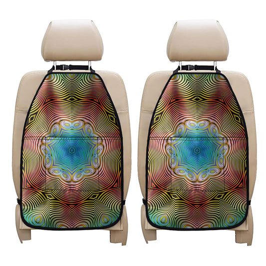 Psychedelic Kaleidoscope Print Car Seat Organizers