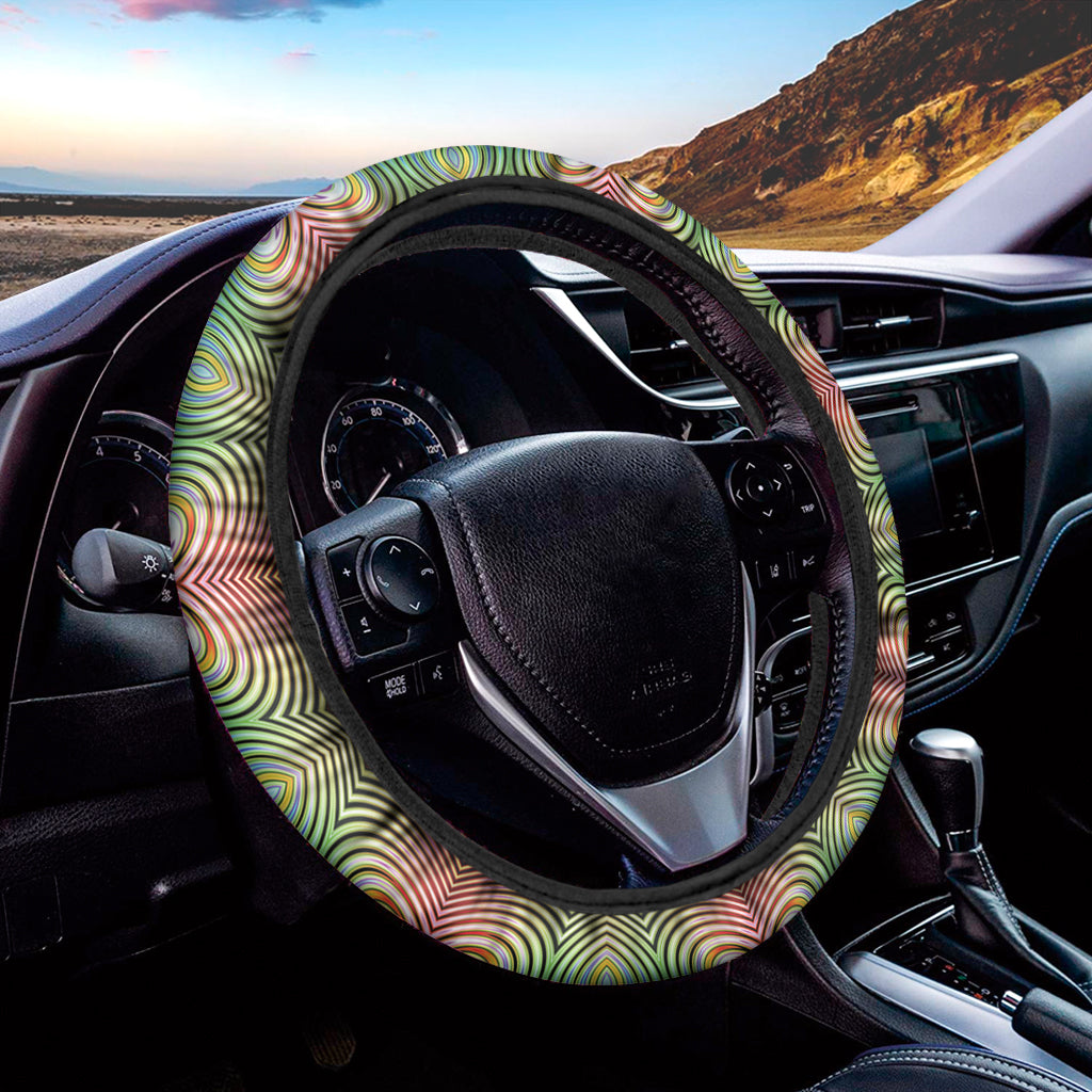 Psychedelic Kaleidoscope Print Car Steering Wheel Cover