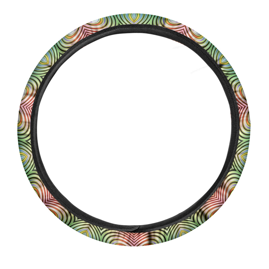 Psychedelic Kaleidoscope Print Car Steering Wheel Cover