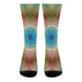 Psychedelic Kaleidoscope Print Crew Socks