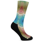 Psychedelic Kaleidoscope Print Crew Socks