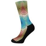 Psychedelic Kaleidoscope Print Crew Socks