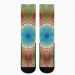 Psychedelic Kaleidoscope Print Crew Socks