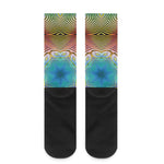 Psychedelic Kaleidoscope Print Crew Socks