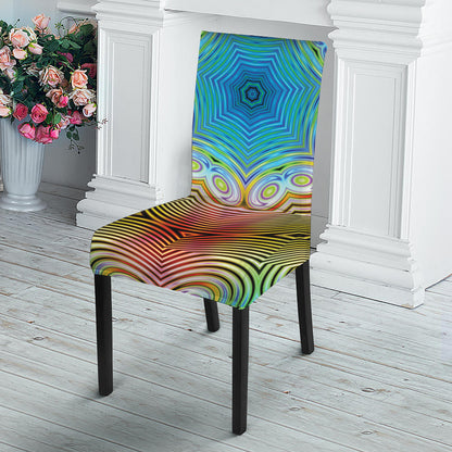Psychedelic Kaleidoscope Print Dining Chair Slipcover