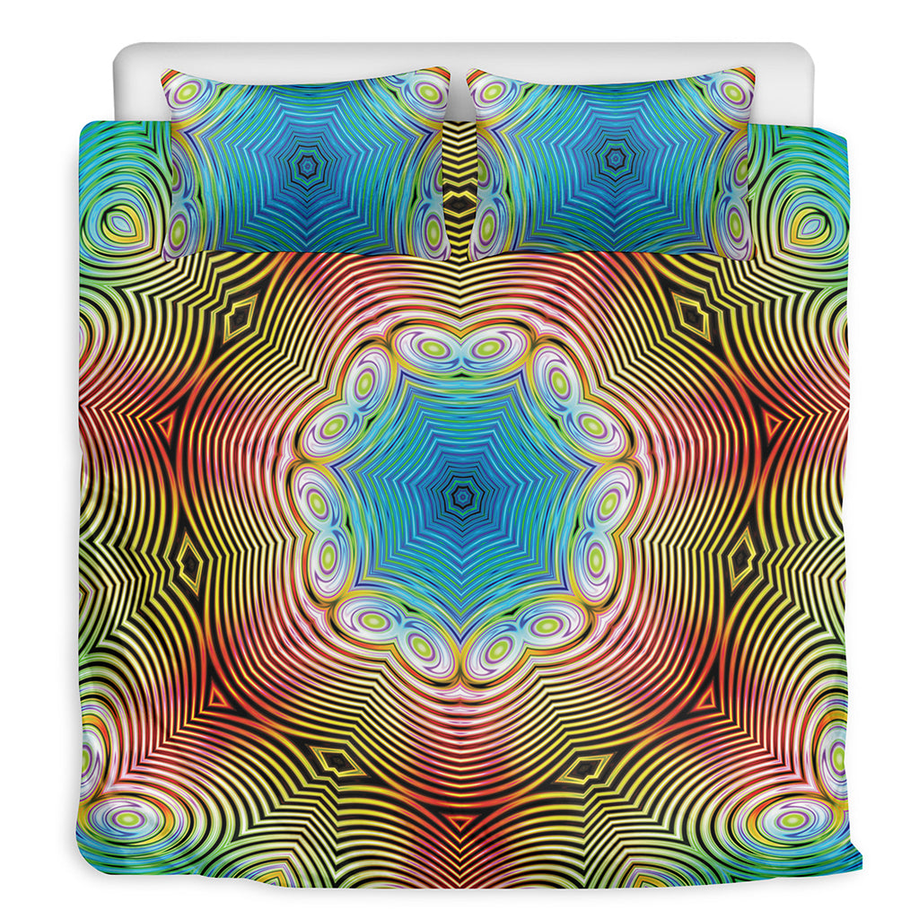 Psychedelic Kaleidoscope Print Duvet Cover Bedding Set
