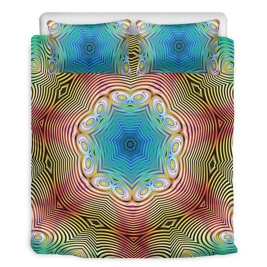 Psychedelic Kaleidoscope Print Duvet Cover Bedding Set