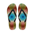 Psychedelic Kaleidoscope Print Flip Flops