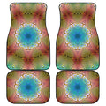 Psychedelic Kaleidoscope Print Front and Back Car Floor Mats