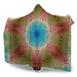 Psychedelic Kaleidoscope Print Hooded Blanket