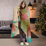 Psychedelic Kaleidoscope Print Hooded Blanket