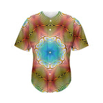 Psychedelic Kaleidoscope Print Men's Baseball Jersey