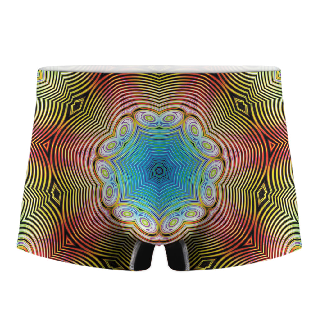 Psychedelic Kaleidoscope Print Men's Boxer Briefs