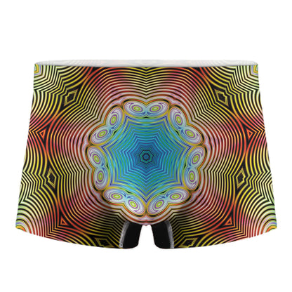 Psychedelic Kaleidoscope Print Men's Boxer Briefs