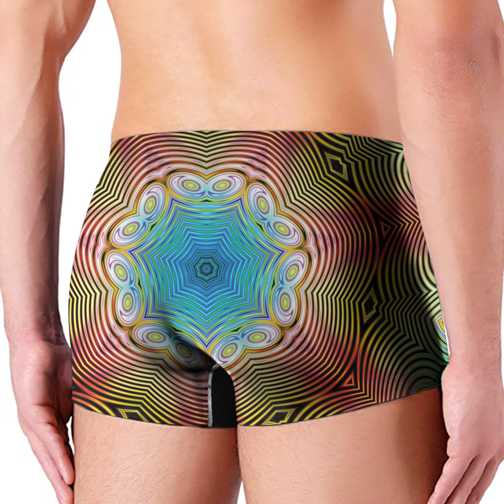 Psychedelic Kaleidoscope Print Men's Boxer Briefs
