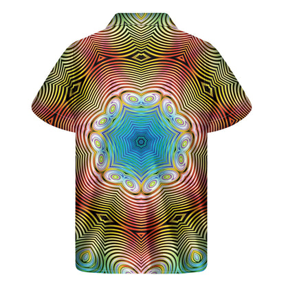 Psychedelic Kaleidoscope Print Men's Short Sleeve Shirt
