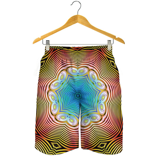 Psychedelic Kaleidoscope Print Men's Shorts