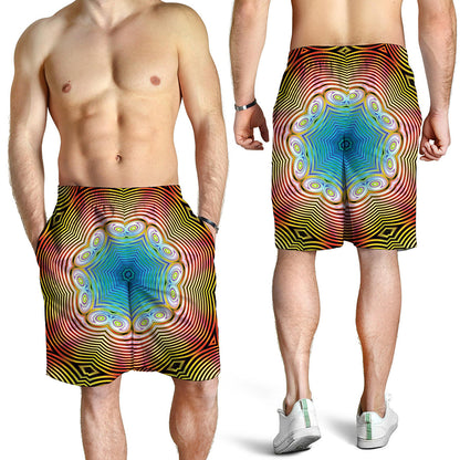 Psychedelic Kaleidoscope Print Men's Shorts