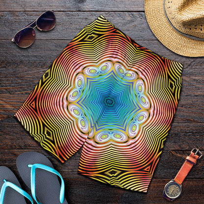 Psychedelic Kaleidoscope Print Men's Shorts