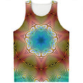 Psychedelic Kaleidoscope Print Men's Tank Top