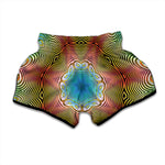 Psychedelic Kaleidoscope Print Muay Thai Boxing Shorts
