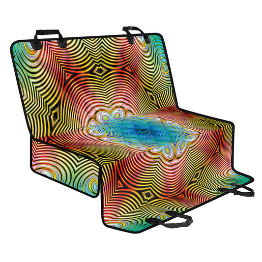 Psychedelic Kaleidoscope Print Pet Car Back Seat Cover