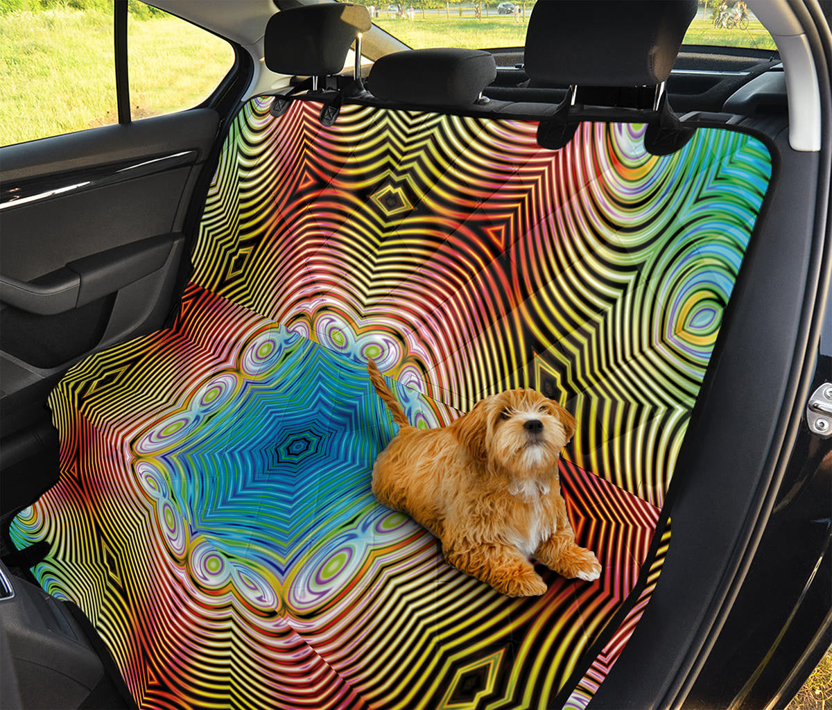 Psychedelic Kaleidoscope Print Pet Car Back Seat Cover