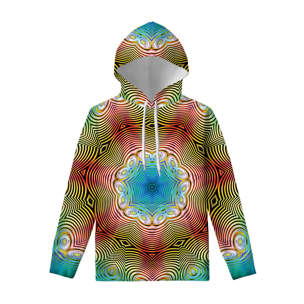 Psychedelic Kaleidoscope Print Pullover Hoodie