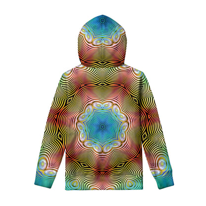 Psychedelic Kaleidoscope Print Pullover Hoodie
