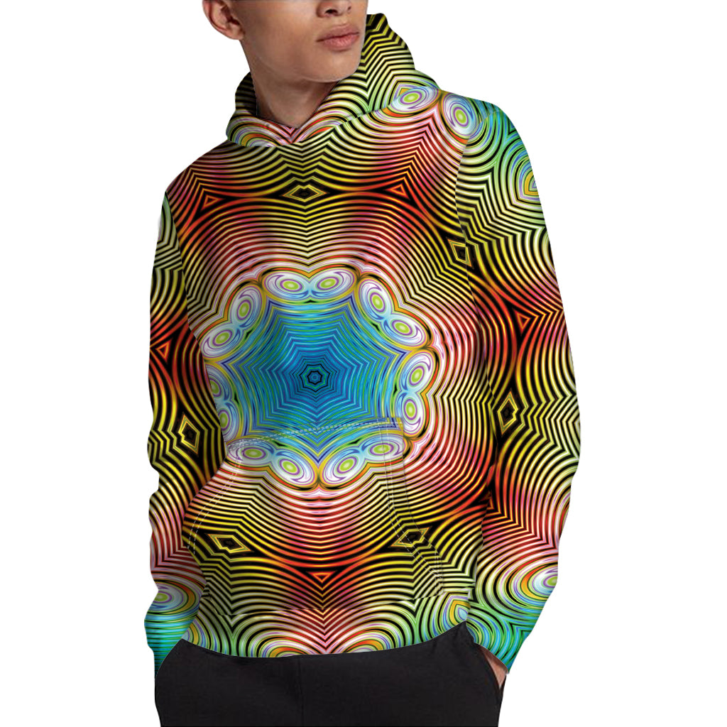 Psychedelic Kaleidoscope Print Pullover Hoodie