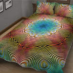 Psychedelic Kaleidoscope Print Quilt Bed Set