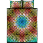 Psychedelic Kaleidoscope Print Quilt Bed Set
