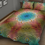 Psychedelic Kaleidoscope Print Quilt Bed Set