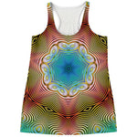 Psychedelic Kaleidoscope Print Women's Racerback Tank Top