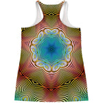 Psychedelic Kaleidoscope Print Women's Racerback Tank Top