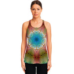 Psychedelic Kaleidoscope Print Women's Racerback Tank Top
