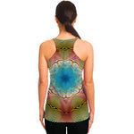Psychedelic Kaleidoscope Print Women's Racerback Tank Top