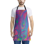 Psychedelic Liquid Print Apron