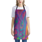 Psychedelic Liquid Print Apron